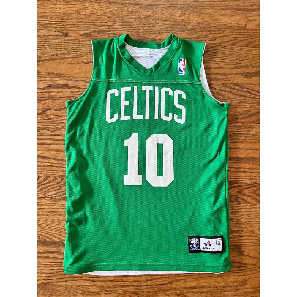 Boston Celtics Jersey Kids Large 10 Green Reversible Alleson Athletic NBA Mesh